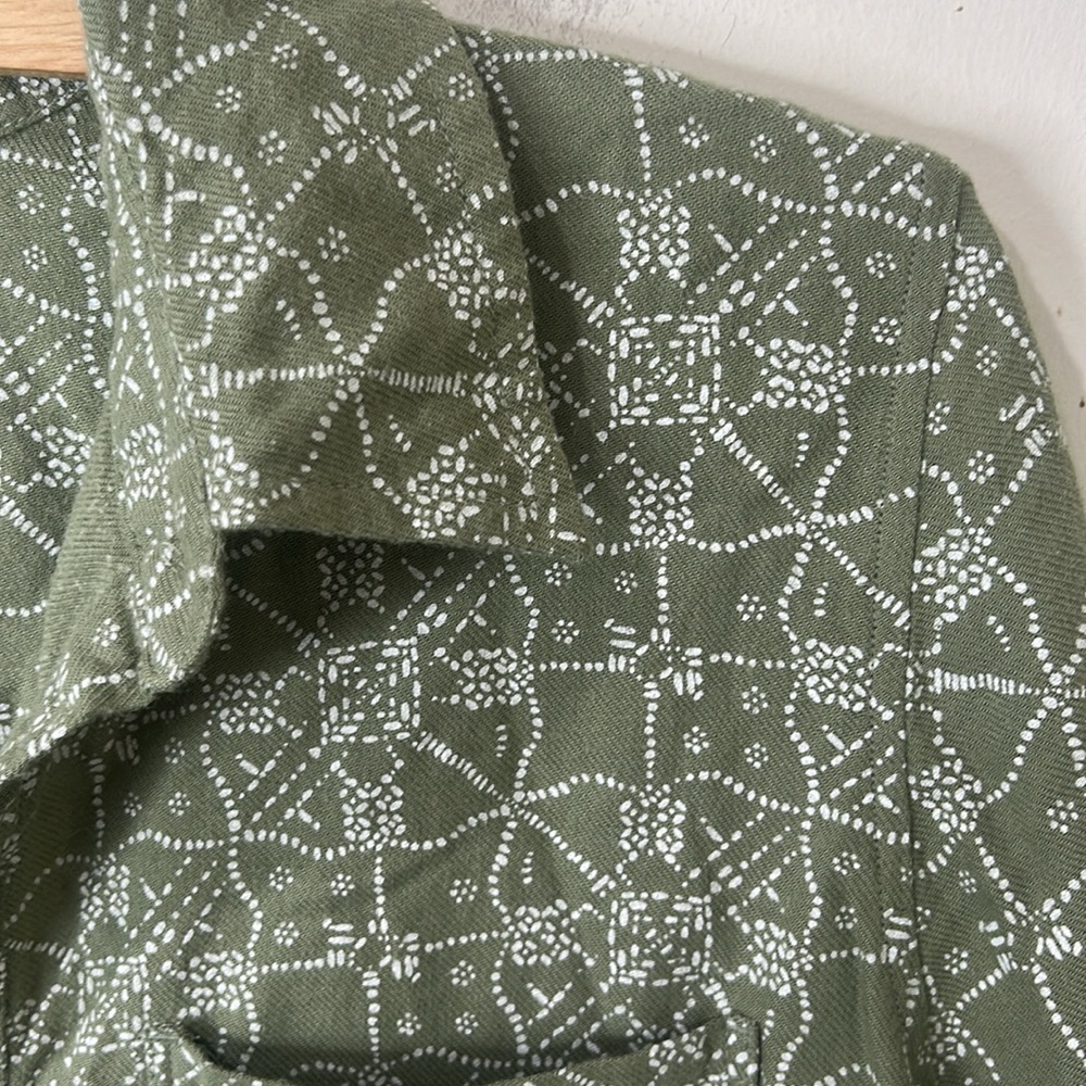 CARVE DESIGNS Sawyer Twill Shirt Olive Bandana Green Size Medium - Picture 9 of 16